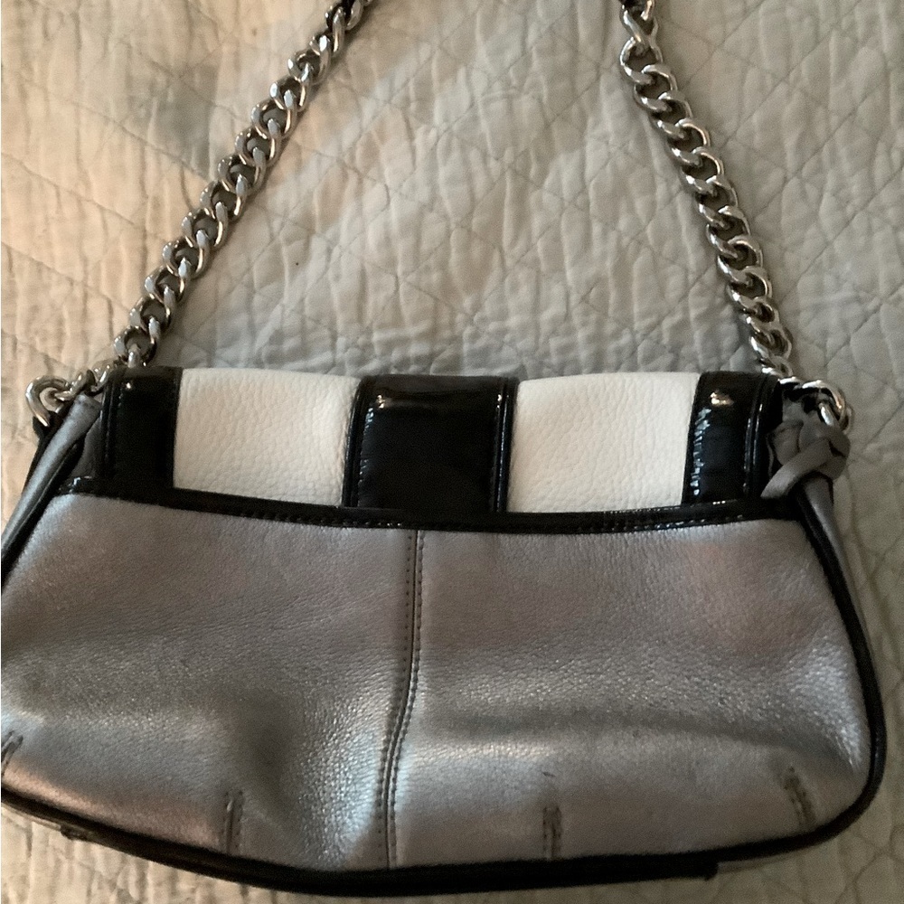 Brighton Black and White Chain Strap Bag - Picture 2 of 8